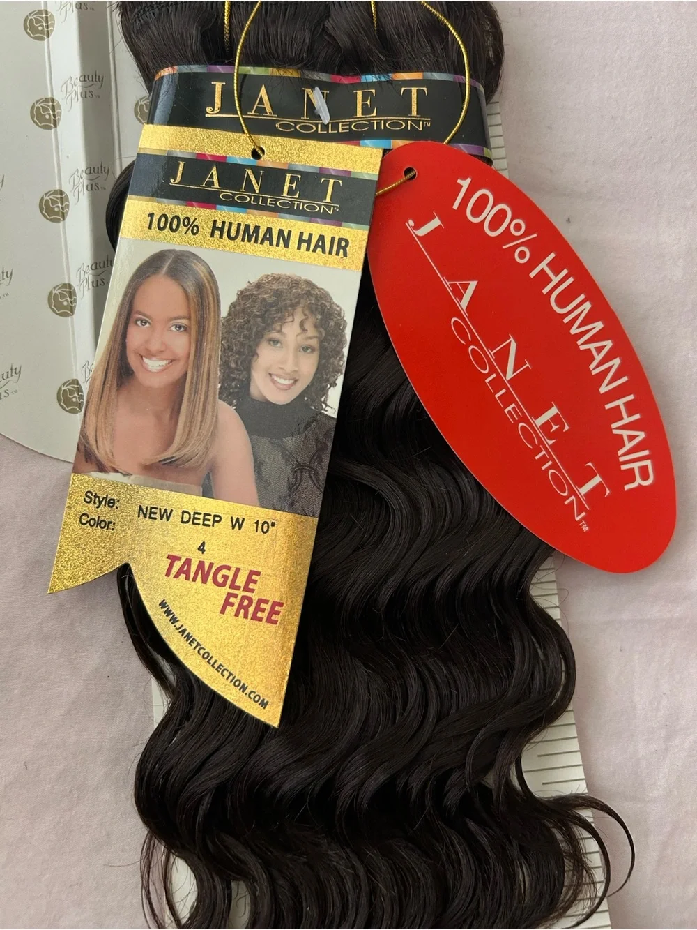 Janet Collection Human Hair Deep Wave 10” Extensions - Color 4 (Dark Brown)